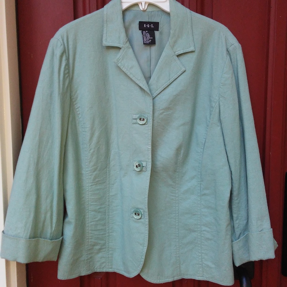 R.Q.T. Linen/Rayon Blazer Size 12